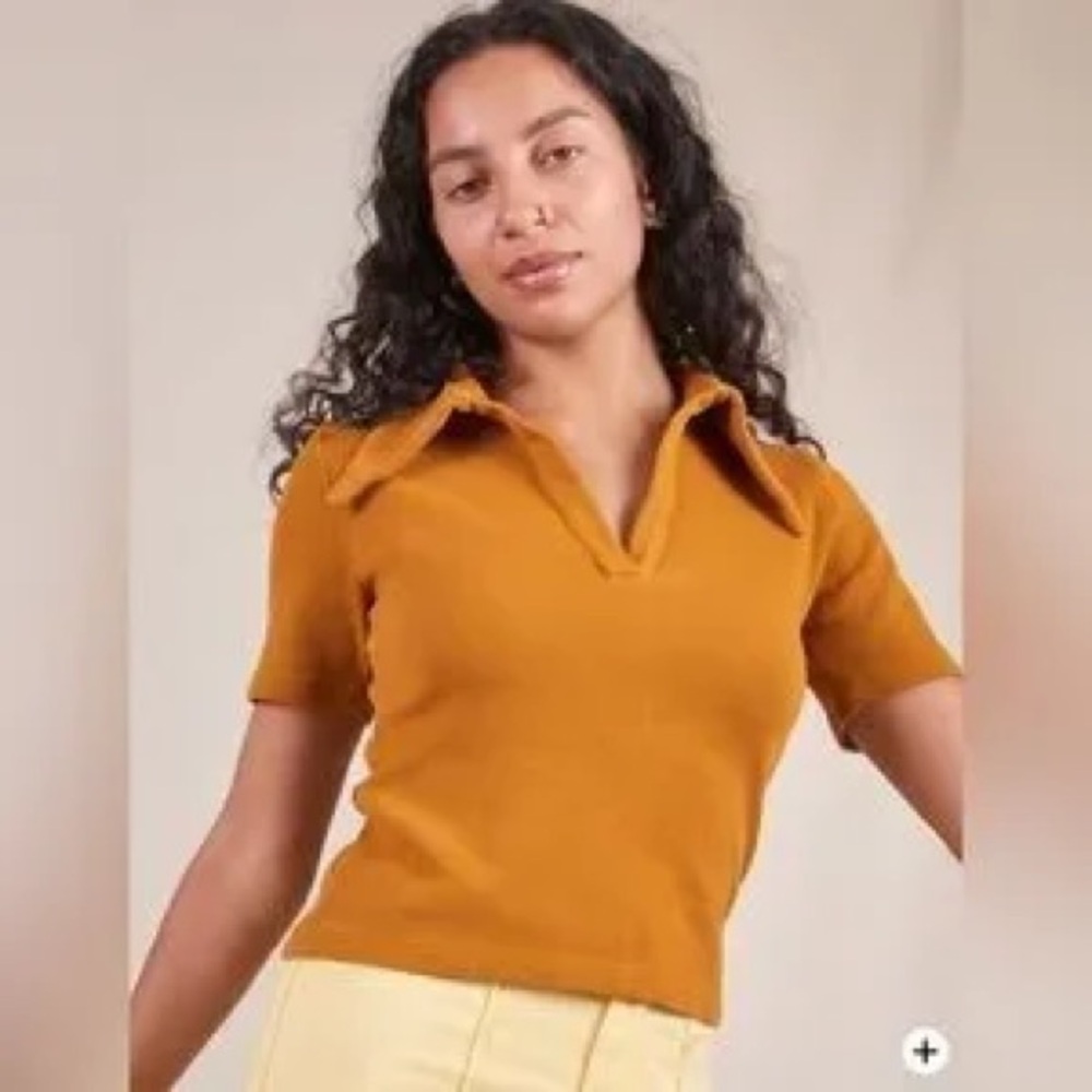 Big Bud Press Goldenrod Fisherman Polo, size S